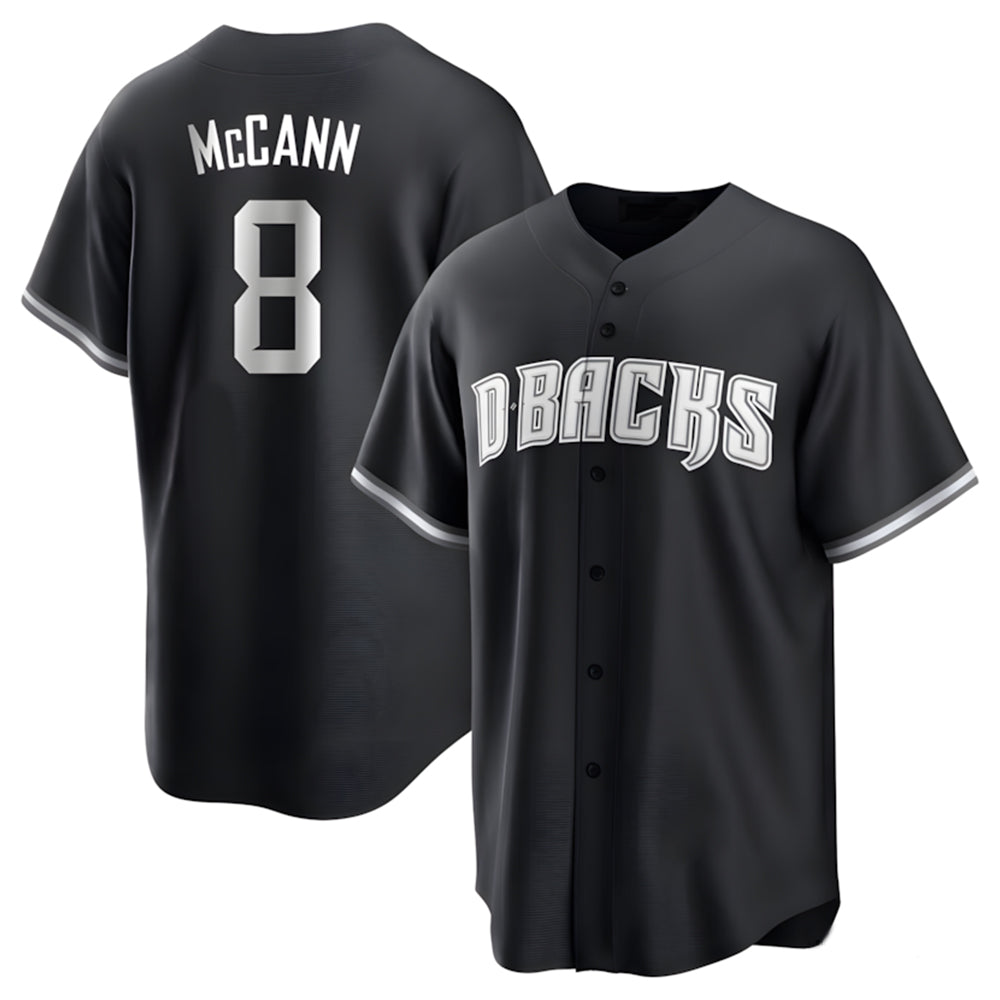 Punc A.Diamondbacks #8 James McCann Player White Replica Black 2026 World Series Stitched Jersey