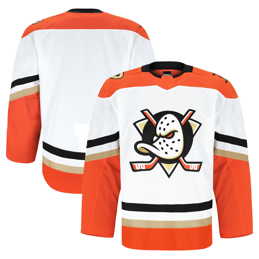 Punc A.Ducks White Away Authentic Pro Jerseys