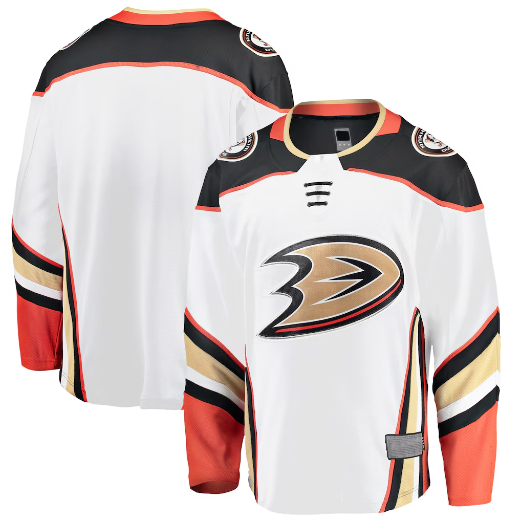 Punc A.Ducks White Breakaway Away Jerseys