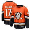 Punc A.Ducks #17 Alex Killorn Orange Home Breakaway Jerseys