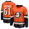 Punc A.Ducks #61 Cutter Gauthier Orange Home Breakaway Jerseys