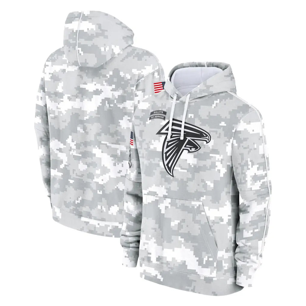 Punc A.Falcons Arctic Camo Salute to Service Limited Hoodie Blank Player Stitched Jerseys