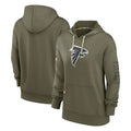 Punc A.Falcons Olive 2025 Salute to Service Pullover Hoodie Blank Player Stitched Jerseys