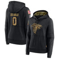 Punc A.Falcons #0 Divine Deablo Player Black Salute to Service Hoodies Stitched Jerseys