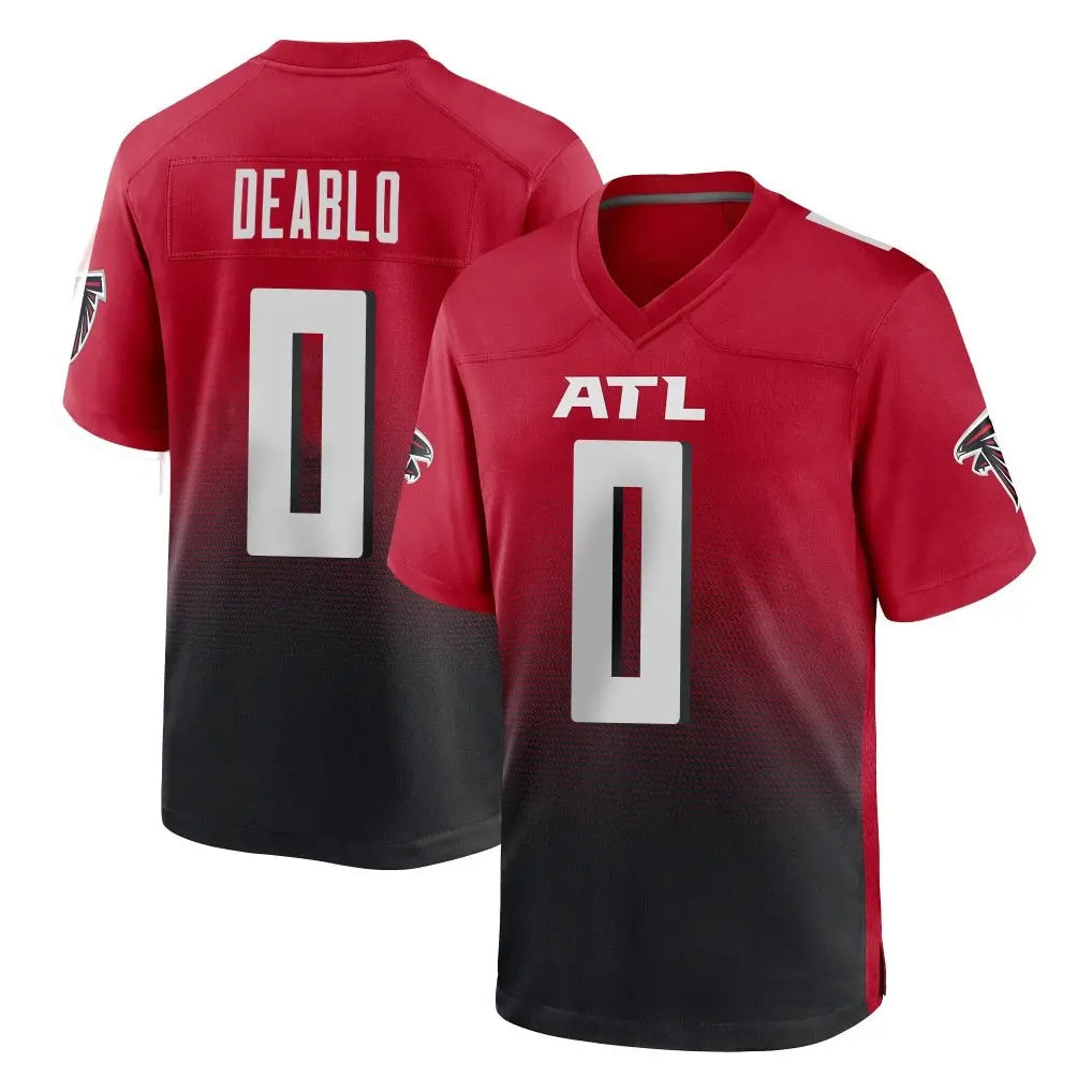 Punc A.Falcons #0 Divine Deablo Player Red Home Game Stitched Jerseys