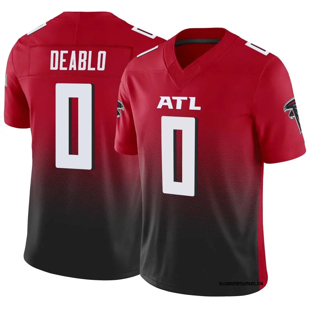 Punc A.Falcons #0 Divine Deablo Player Red Vapor F.U.S.E. Limited Home Game Stitched Jerseys