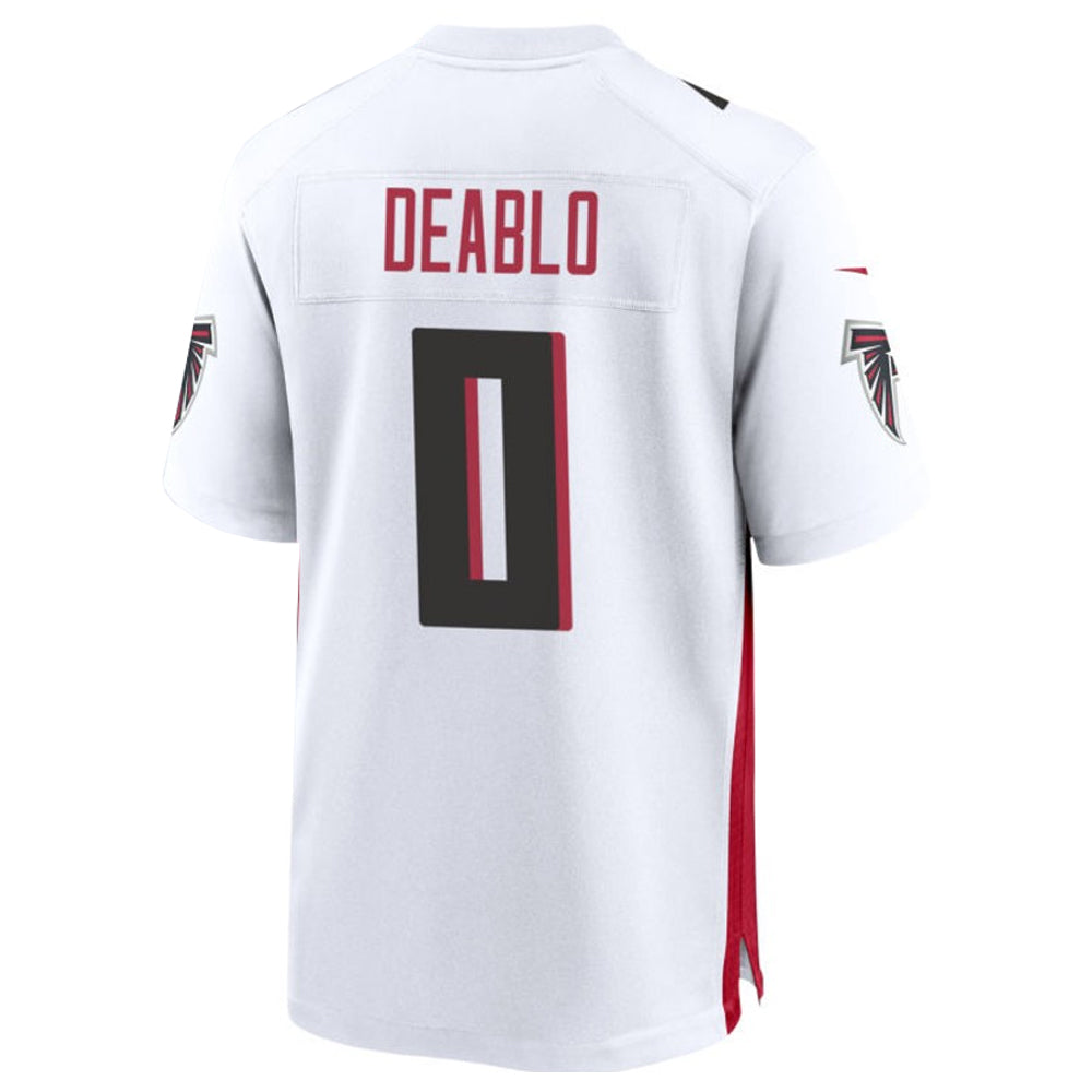 Punc A.Falcons #0 Divine Deablo Player White Home Game Stitched Jerseys