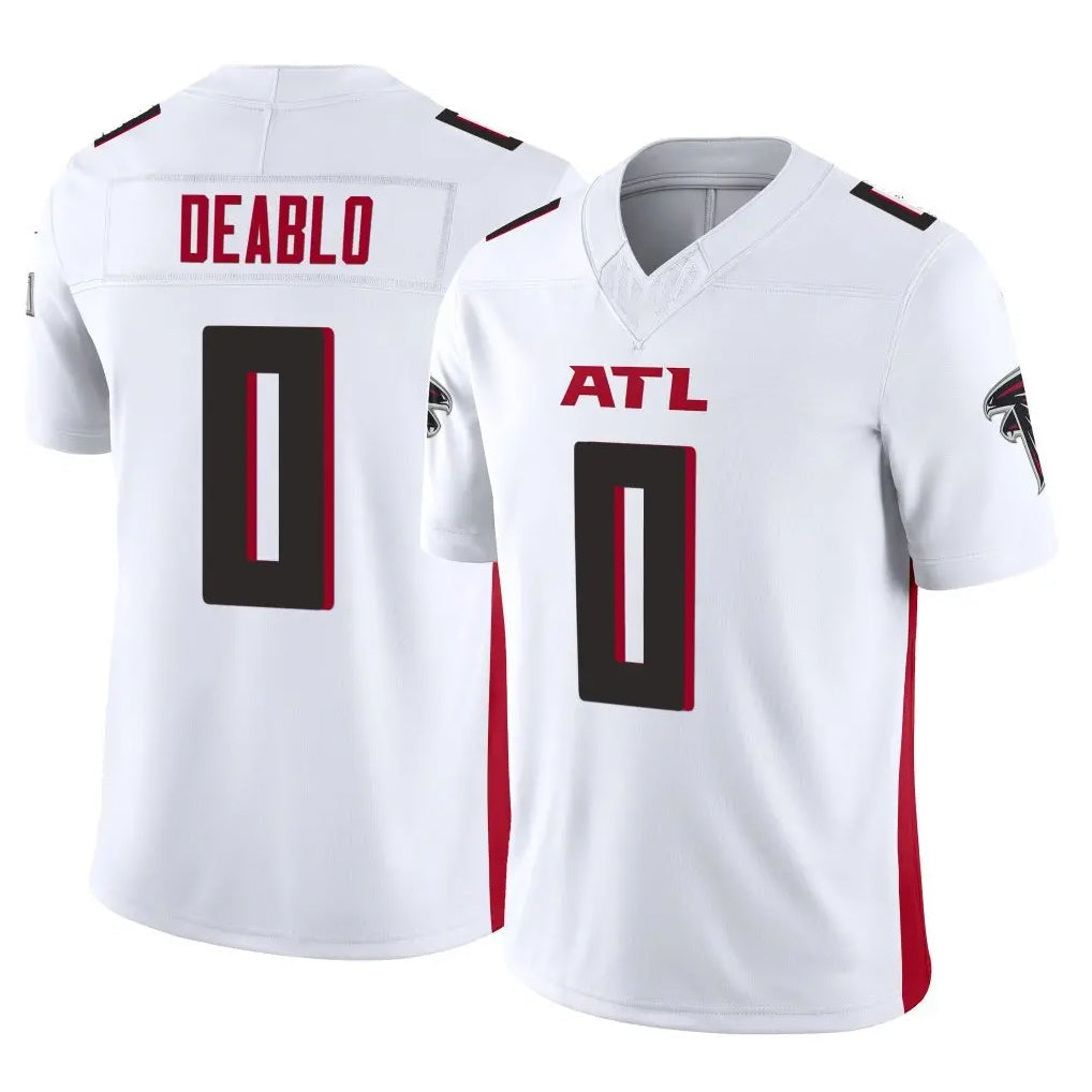 Punc A.Falcons #0 Divine Deablo Player White Vapor F.U.S.E. Limited Home Game Stitched Jerseys