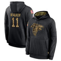 Punc A.Falcons #11 Jalon Walker Player Black Salute to Service Limited Black Hoodie Stitched Jerseys