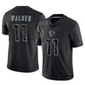 Punc A.Falcons #11 Jalon Walker Player Black RFLCTV Limited Stitched Jerseys