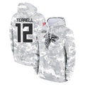 Punc A.Falcons #12 Avieon Terrell Player Arctic Camo Salute to Service Limited Hoodie Stitched Jerseys