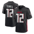 Punc A.Falcons #12 Avieon Terrell Player Black Home Game Stitched Jerseys