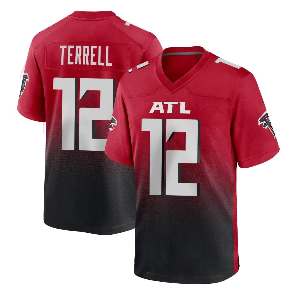 Punc A.Falcons #12 Avieon Terrell Player Red Home Game Stitched Jerseys