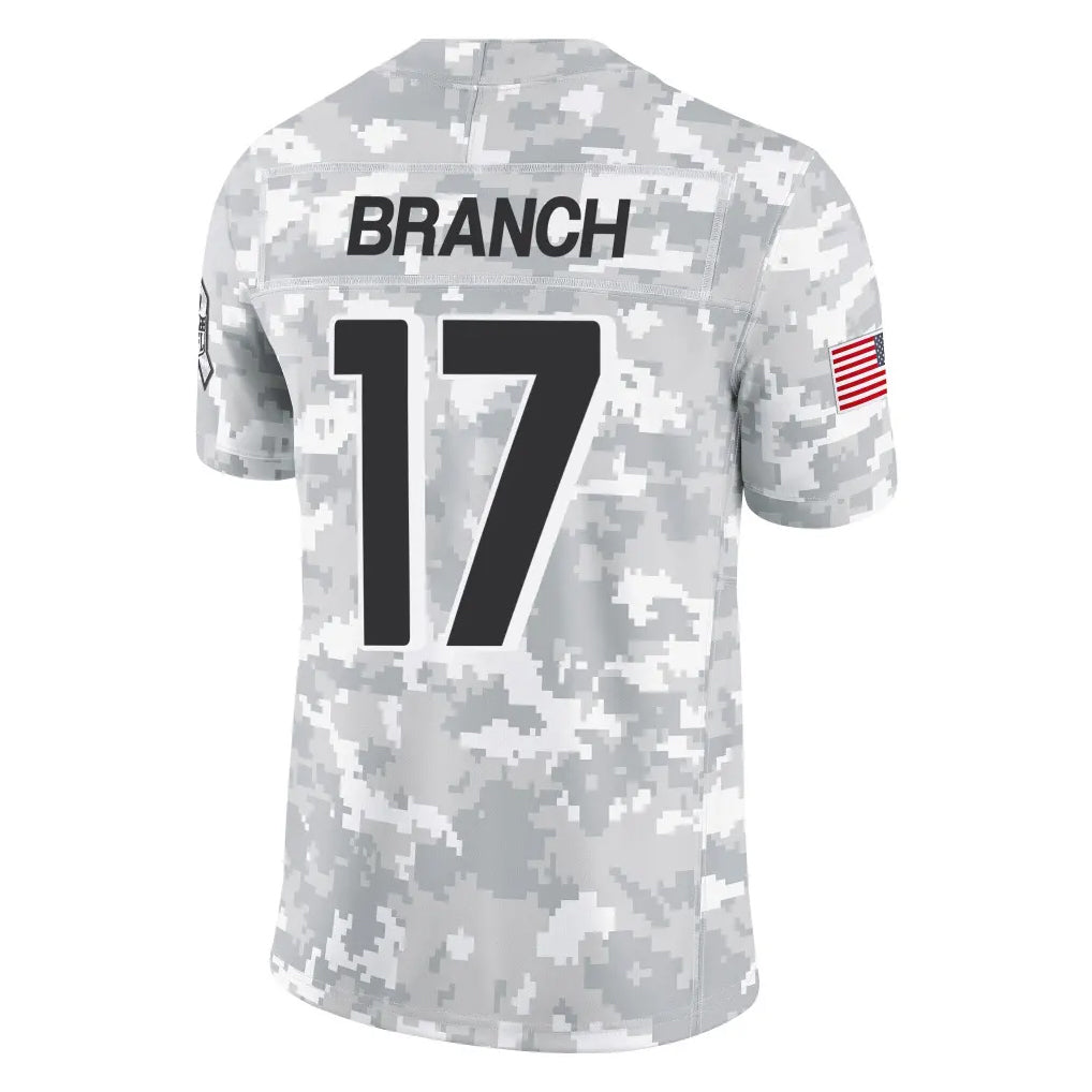 Punc A.Falcons #17 Zachariah Branch Player Arctic Camo Salute to Service Limited Stitched Jerseys