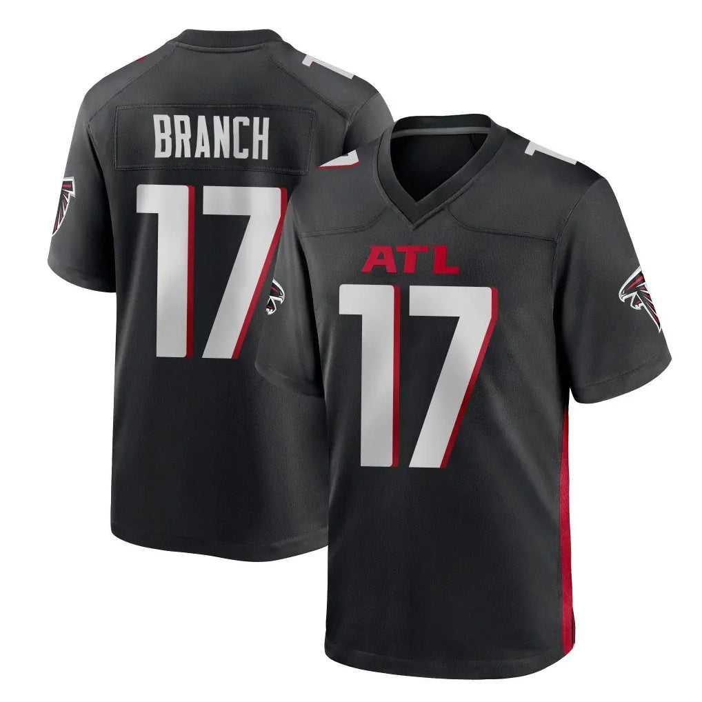 Punc A.Falcons #17 Zachariah Branch Player Black Home Game Stitched Jerseys