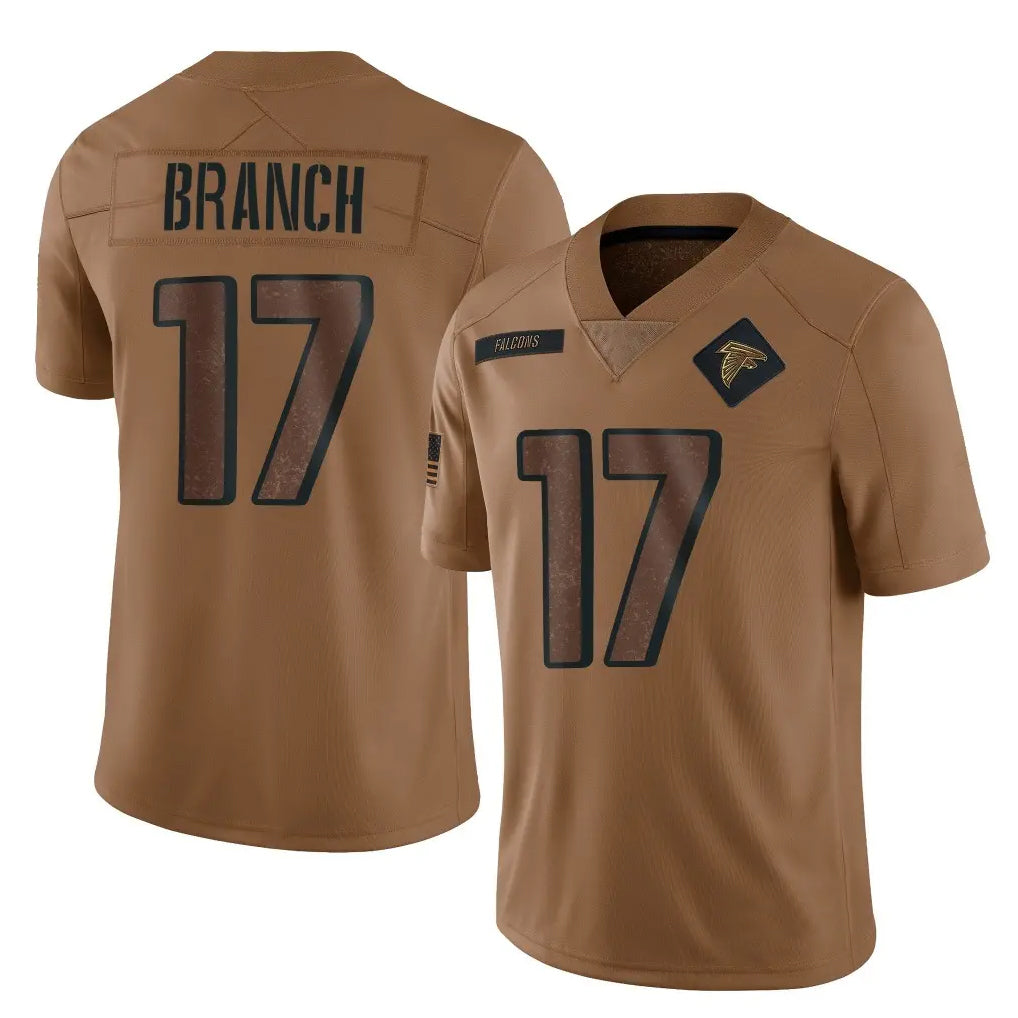 Punc A.Falcons #17 Zachariah Branch Player Brown Salute To Service Limited Stitched Jerseys