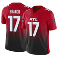 Punc A.Falcons #17 Zachariah Branch Player Red Vapor F.U.S.E. Limited Stitched Jerseys