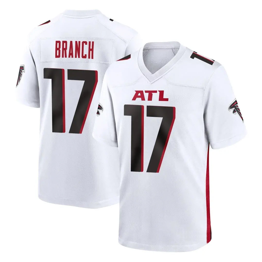 Punc A.Falcons #17 Zachariah Branch Player White Home Game Stitched Jerseys