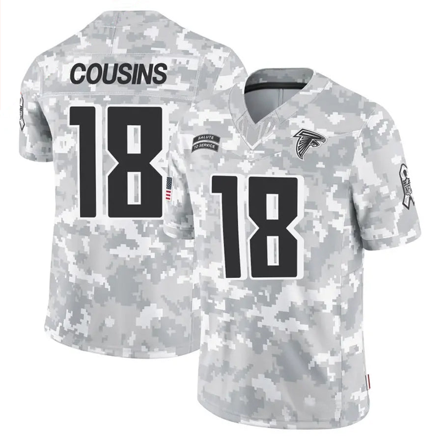 Punc A.Falcons #18 Kirk Cousins Player Arctic Camo Salute to Service Limited Stitched Jerseys