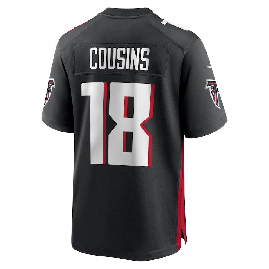 Punc A.Falcons #18 Kirk Cousins Player Black Home Game Stitched Jerseys