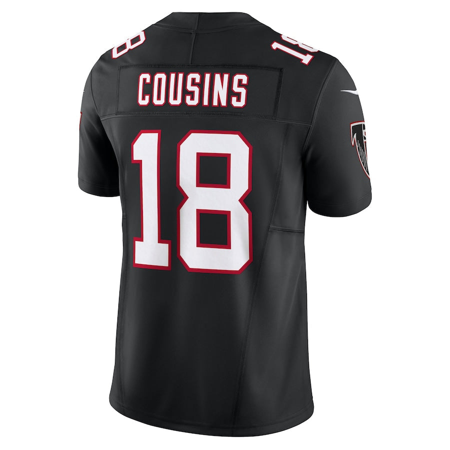 Punc A.Falcons #18 Kirk Cousins Player Black Vapor F.U.S.E. Limited Home Game Stitched Jerseys