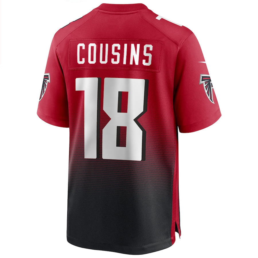 Punc A.Falcons #18 Kirk Cousins Player Red Home Game Stitched Jerseys