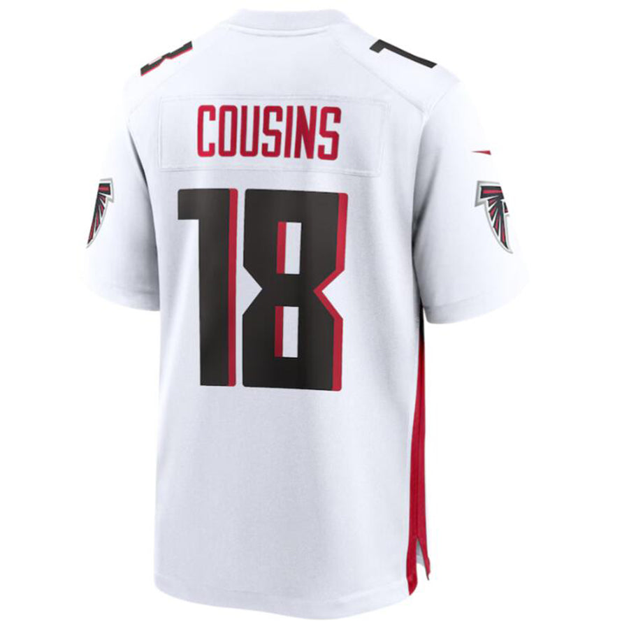 Punc A.Falcons #18 Kirk Cousins Player White Home Game Stitched Jerseys