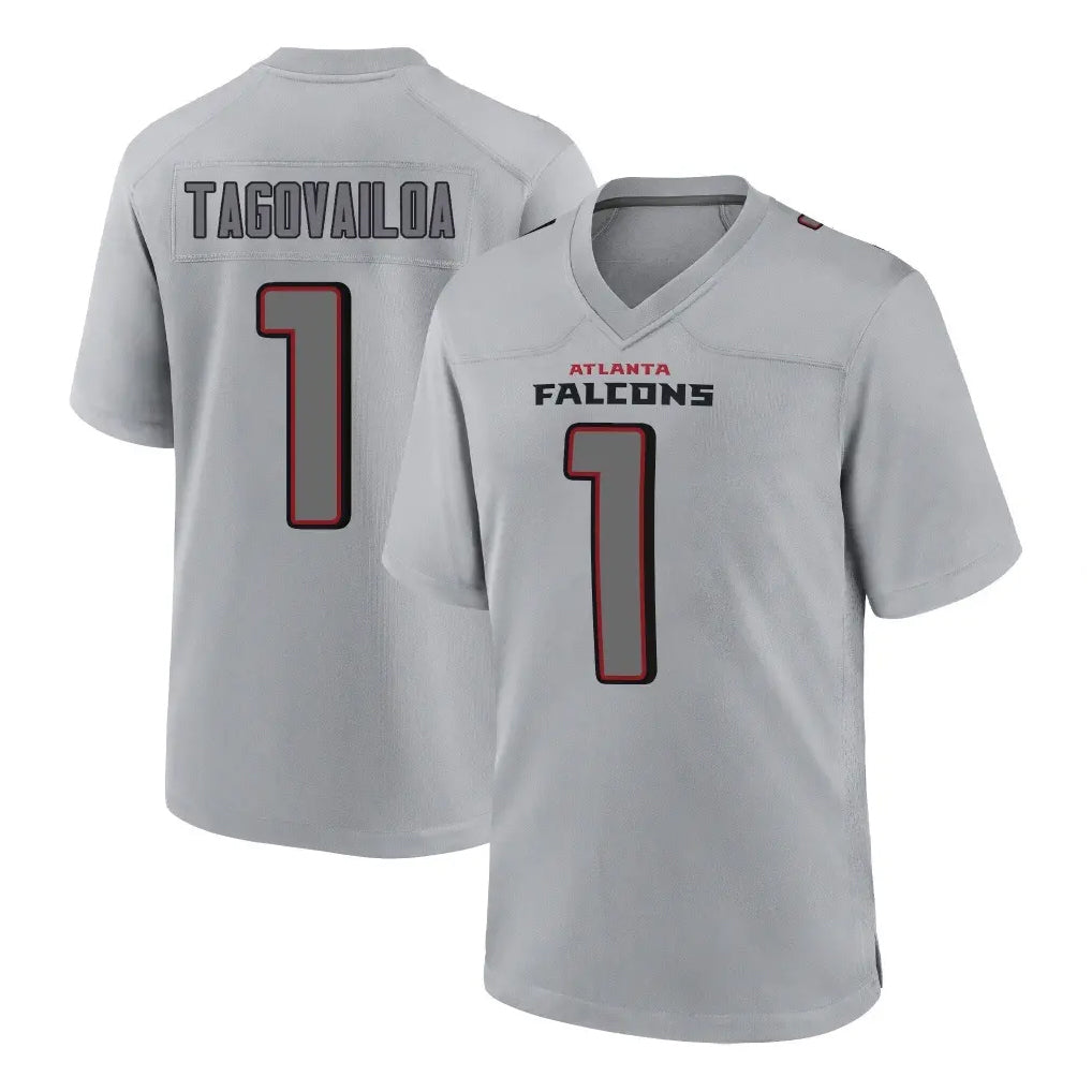 Punc A.Falcons #1 Tua Tagovailoa Player Gray Fashion Home Game Stitched Jerseys