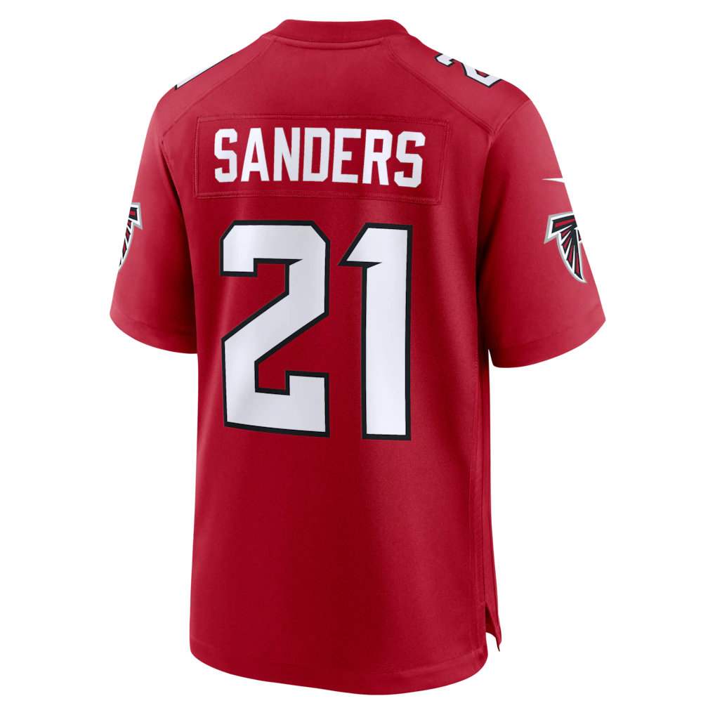 Punc A.Falcons #21 Deion Sanders Red Retired Player Game Stitched Jerseys