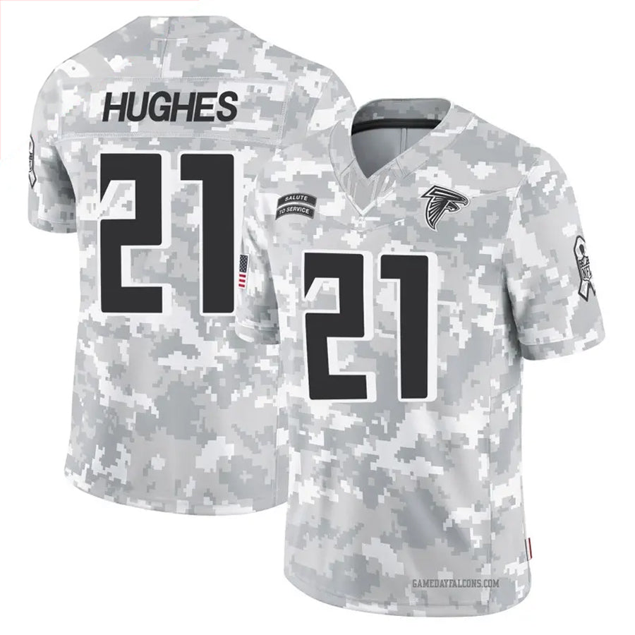 Punc A.Falcons #21 Mike Hughes Player Arctic Camo Salute to Service Limited Stitched Jerseys