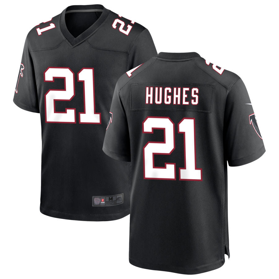 Punc A.Falcons #21 Mike Hughes Player Black Throwback Game Stitched Jerseys