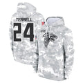Punc A.Falcons #24 A.J. Terrell Jr. Player Arctic Camo Salute to Service Limited Hoodie Stitched Jerseys