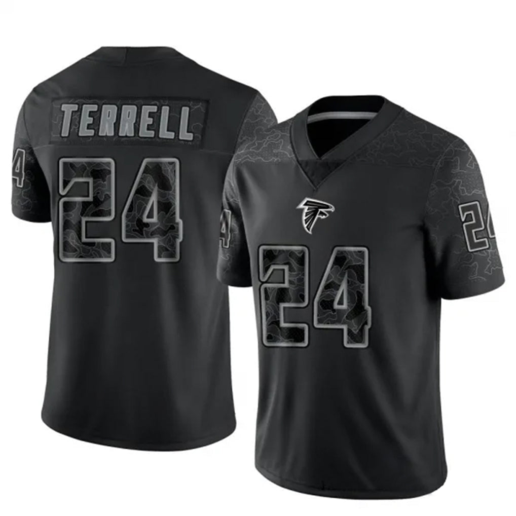 Punc A.Falcons #24 A.J. Terrell Jr. Player Black RFLCTV Limited Stitched Jerseys