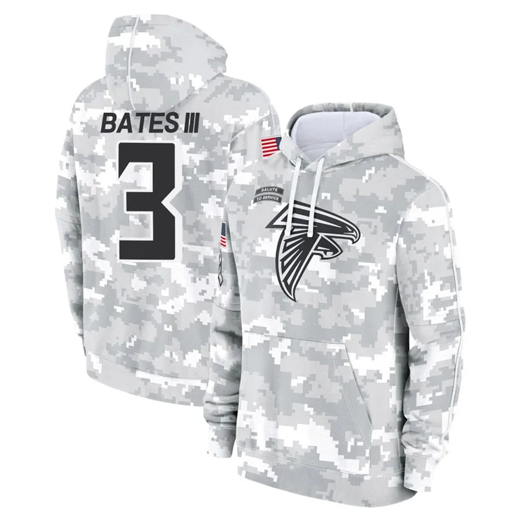Punc A.Falcons #3 Jessie Bates III Player Camo Arctic Salute to Service Hoodies Limited Stitched Jerseys