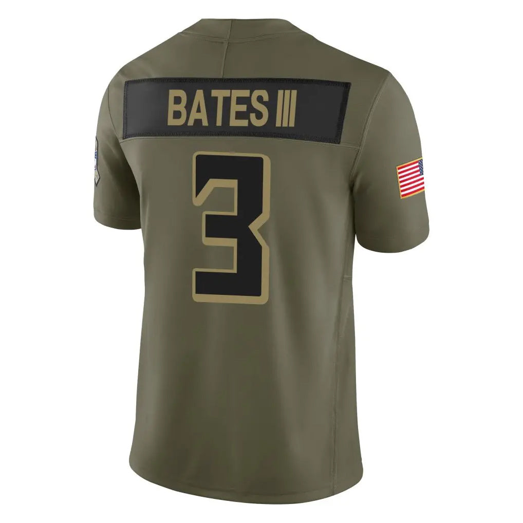 Punc A.Falcons #3 Jessie Bates III Player Olive Salute To Service Limited Home Game Stitched Jerseys