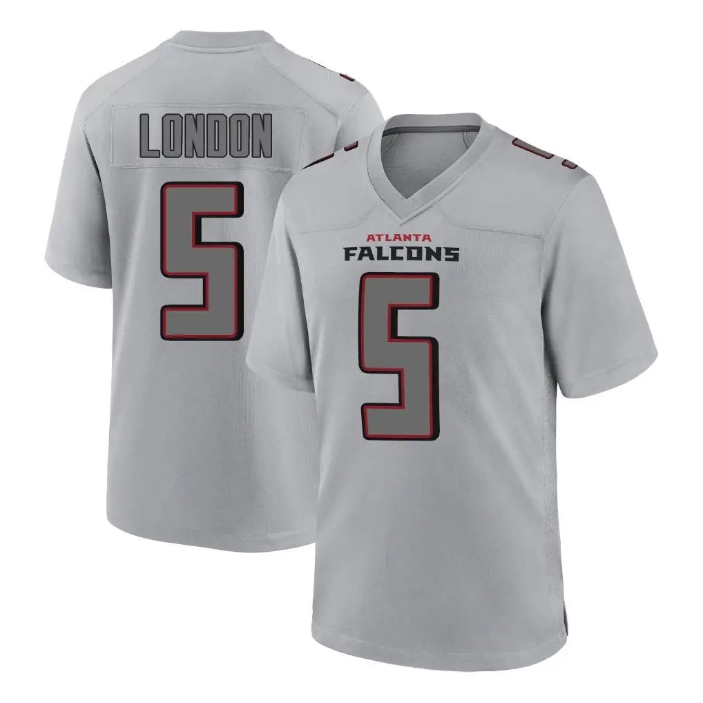Punc A.Falcons #5 Drake London Player Gray Fashion Home Game Stitched Jerseys