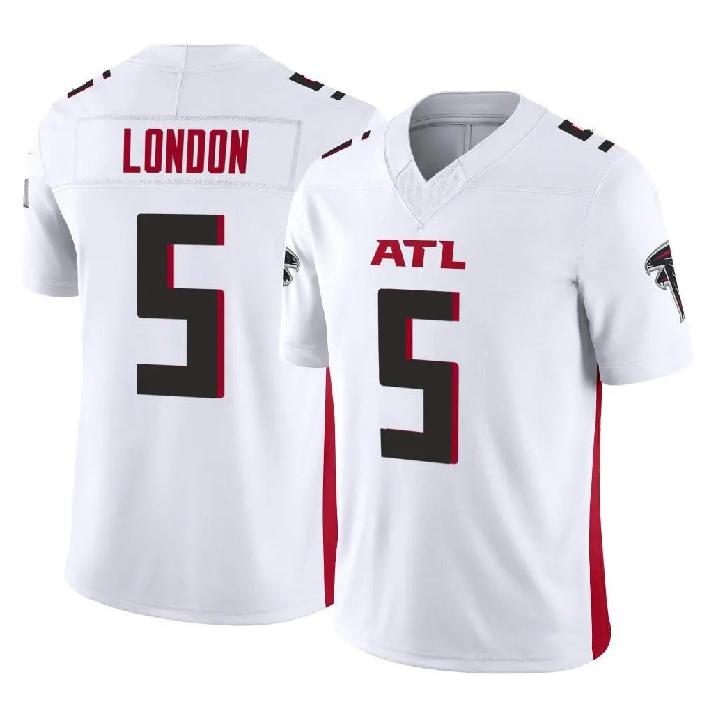 Punc A.Falcons #5 Drake London Player White Vapor F.U.S.E. Limited Home Game Stitched Jerseys