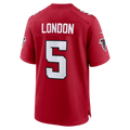 Punc A.Falcons #5 Drake London Red Game Stitched Jerseys