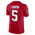 Punc A.Falcons #5 Drake London Red Team Vapor F.U.S.E. Limited Stitched Jerseys