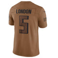 Punc A.Falcons #5 Drake London Brown 2023 Salute To Service Limited Jersey American Stitched Jerseys