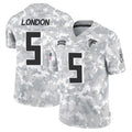 Punc A.Falcons #5 Drake London Player Arctic Camo Salute to Service Limited Jerseys