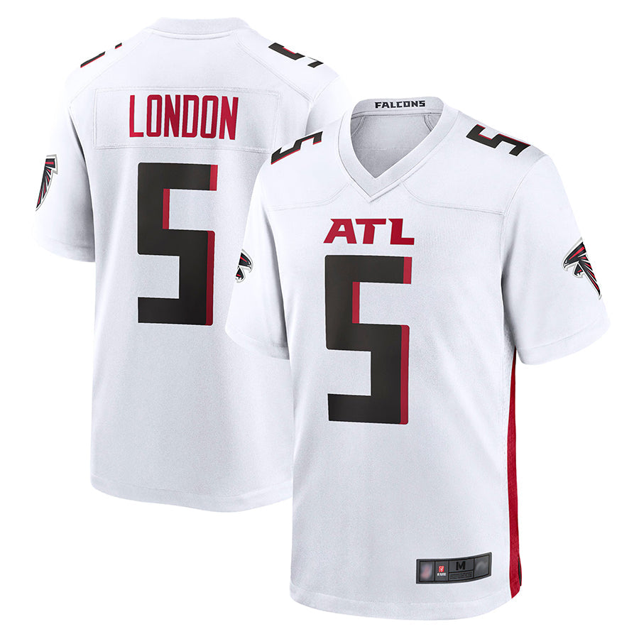 Punc A.Falcons #5 Drake London Player White Game Stitched Jerseys