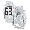 Punc A.Falcons #63 Chris Lindstrom Player Arctic Camo Salute to Service Limited Hoodie Stitched Jerseys