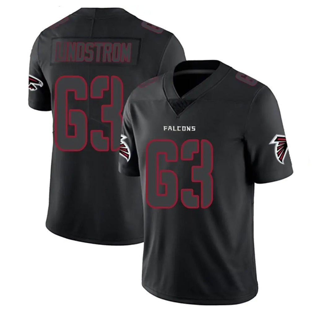 Punc A.Falcons #63 Chris Lindstrom Player Black Impact Limited Game Stitched Jerseys
