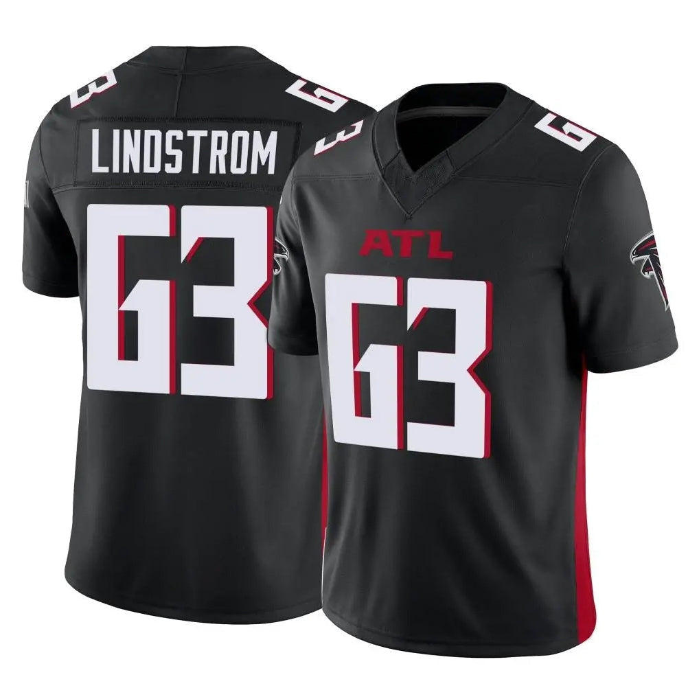 Punc A.Falcons #63 Chris Lindstrom Player Black Vapor F.U.S.E. Limited Stitched Jerseys