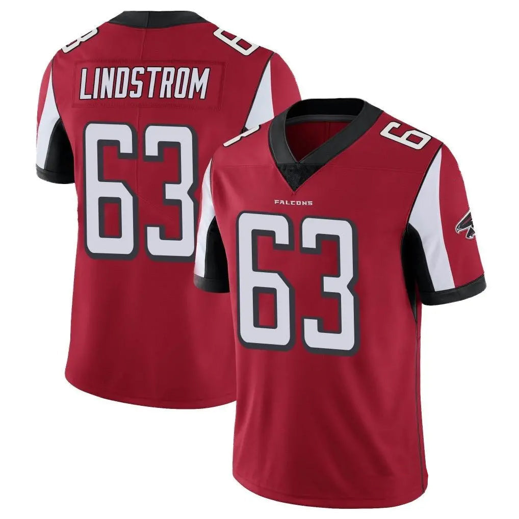 Punc A.Falcons #63 Chris Lindstrom Player Red Color Vapor Untouchable Limited Home Game Stitched Jerseys