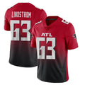 Punc A.Falcons #63 Chris Lindstrom Player Red Vapor Untouchable Limited Home Game Stitched Jerseys