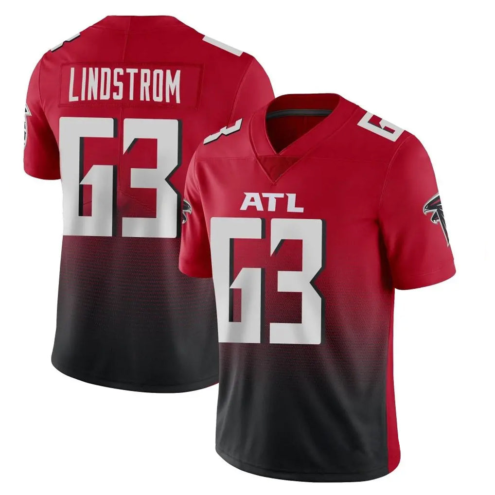 Punc A.Falcons #63 Chris Lindstrom Player Red Vapor Untouchable Limited Home Game Stitched Jerseys