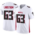 Punc A.Falcons #63 Chris Lindstrom Player White Vapor F.U.S.E. Limited Elite Stitched Jerseys