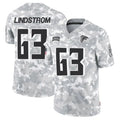 Punc A.Falcons #63 Chris Lindstrom Player Arctic Camo Salute to Service Limited Stitched Jerseys